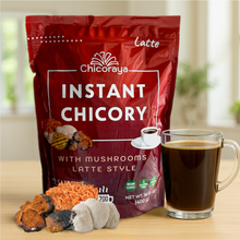 Load image into Gallery viewer, Mushroom Latte Mix – Chicory, Lion’s Mane, Cordyceps – Vegan, No Caffeine 14.1oz
